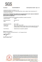 SGS fabric test report page 1 for Jiashun fabric testing reference