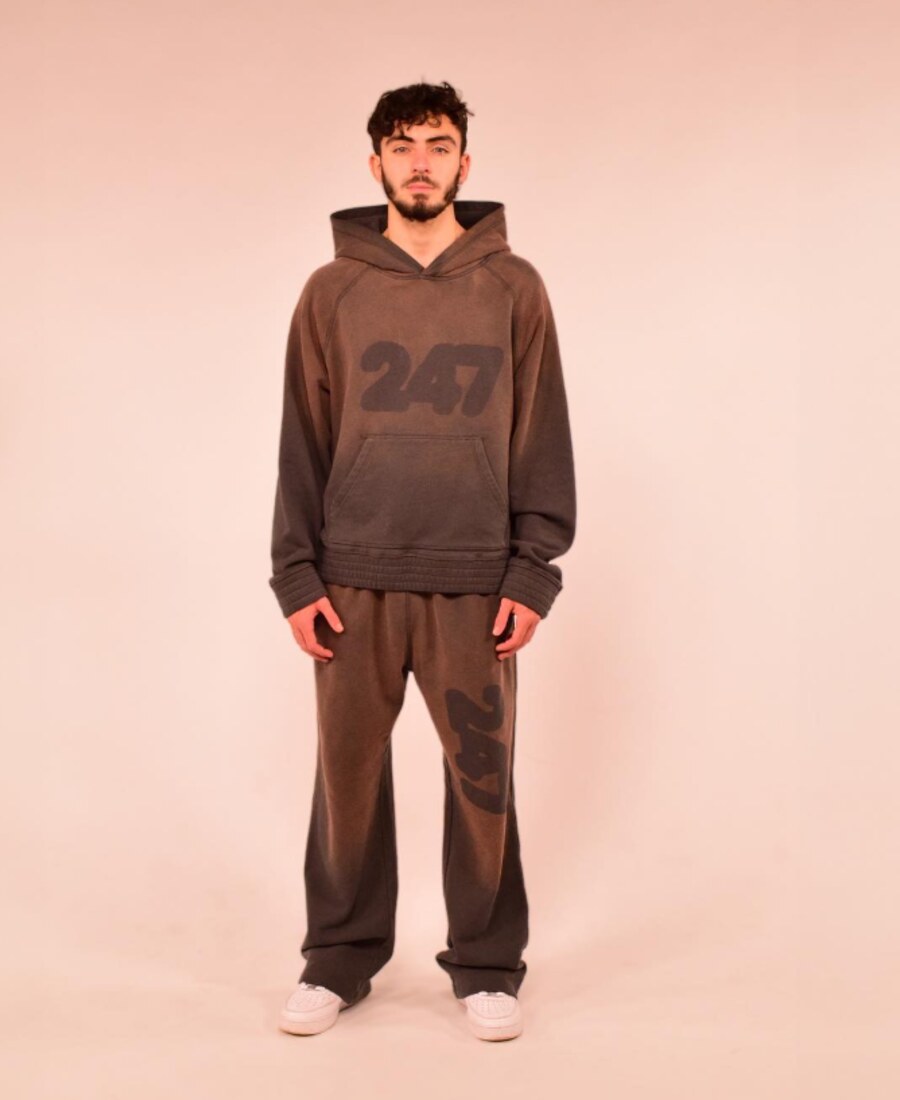 Vintage brown hoodie and pants set
