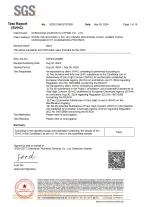 SGS SVHC fabric screening report page for Jiashun fabric testing reference